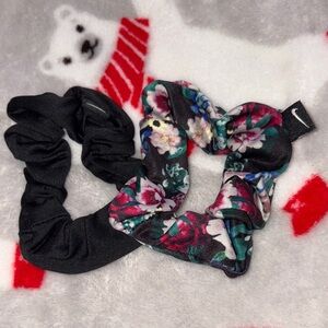 Nike Black and Floral Hair Scrunchies